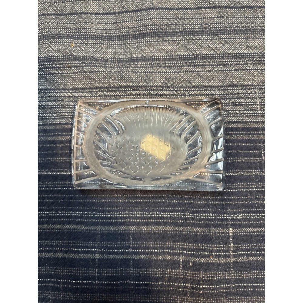 Lalique Clear Glass Rectangular Bowl